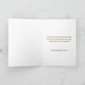 Elegante Faux BronzeFrame Family Fotocollage Kaart (Binnen)