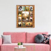 Elegante Faux Bronzen Lijst Familie Foto Collage Canvas Afdruk (Insitu (Woonkamer))
