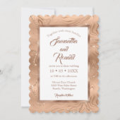 Elegante Faux Copper Folie Bruiloft Uitnodiging (Voorkant)