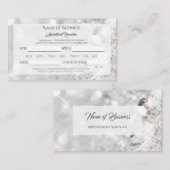 Elegante FAUX Diamond Glitter Sparkle afspraak Afsprakenkaartje (Voorkant / Achterkant)