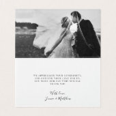 Elegante faux Folie kalligrafie Dank u kaart (Binnenkant ongevouwen)