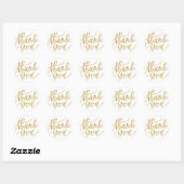 Elegante Faux folie kalligrafie dank u Ronde Sticker (Vel)