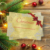 Elegante FAUX Folie Snowflakes Xmas Holiday Ribbon Kaart