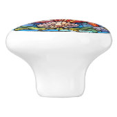 Elegante faux gebrandschilderd glas strand schelp keramische knop (Zijkant)