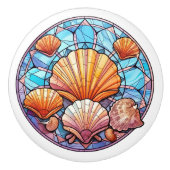 elegante faux gebrandschilderde glazen strand sche keramische knop (Voorkant)