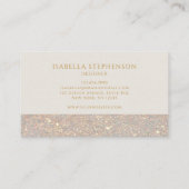Elegante faux glitter goud modern visitekaartje (Achterkant)