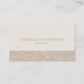 Elegante faux glitter goud modern visitekaartje (Voorkant)