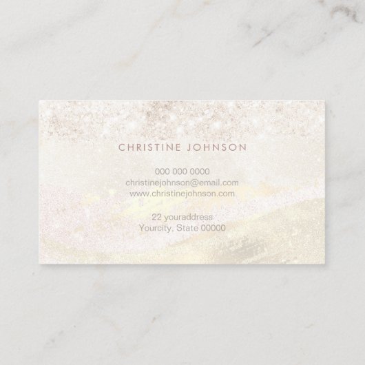 elegante FAUX glitter vlinder Visitekaartje (Achterkant)