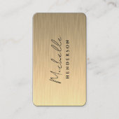 Elegante Faux Gold Black Minimalist Modern Visitekaartje (Voorkant)