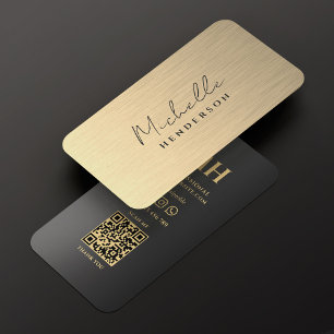 Elegante Faux Gold Black Minimalist Modern Visitekaartje