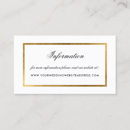 Elegante Faux Gold Border Informatie Website Visitekaartje