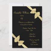 Elegante Faux Gold Bows 45e verjaardag Kaart (Achterkant)