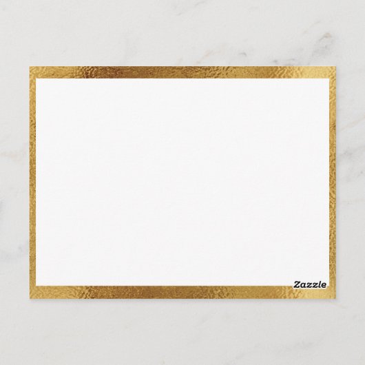 Elegante Faux Gold bruiloft gefeliciteerd Briefkaart (Achterkant)