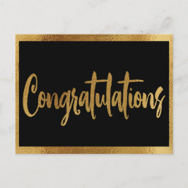 Elegante Faux Gold bruiloft gefeliciteerd Briefkaart