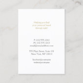 Elegante Faux Gold Confetti Stippen op White Large Visitekaartje (Achterkant)