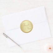 Elegante Faux Gold Foil Glitter Dank u Envelope Ronde Sticker (Envelop)