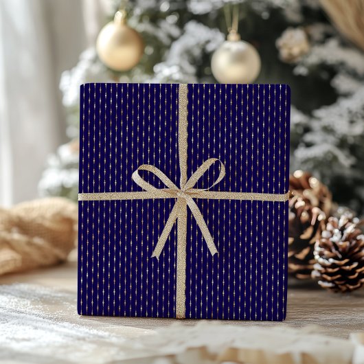 Elegante Faux Gold Foil Patroon Kerstmis Cadeaupapier