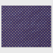 Elegante Faux Gold Foil Patroon Kerstmis Cadeaupapier (Vlak)