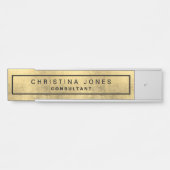 Elegante Faux Gold Foil Pattern Bedrijfsvoering Deurbordje (Voorkant)