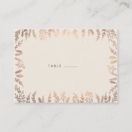 Elegante Faux Gold Foliage Escort Kaart Plaatskaartje