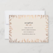 Elegante Faux Gold Foliage Insert Kaart (Voorkant)