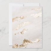 Elegante Faux Gold Folie Bruiloft uitnodiging (Achterkant)