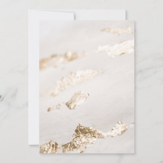 Elegante Faux Gold Folie Bruiloft uitnodiging (Achterkant)