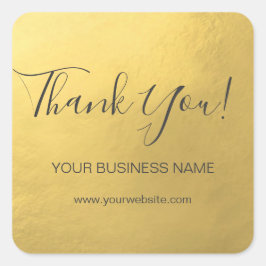 Elegante Faux Gold Folie Business Dank u Labels