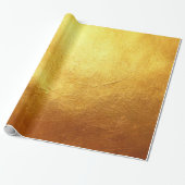 Elegante Faux Gold Folie Gedrukte Textuur Cadeaupapier (Uitgerold)