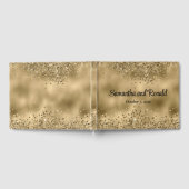 Elegante Faux Gold Glitter en Folie bruiloft Gastenboek (Volledig)