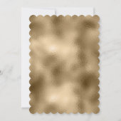 Elegante Faux Gold Glitter en Folie bruiloft Kaart (Achterkant)