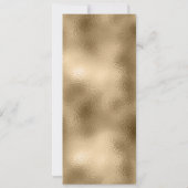 Elegante Faux Gold Glitter en Folie Wedding Menu Kaart (Achterkant)