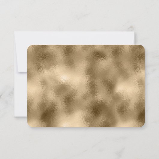 Elegante Faux Gold Glitter & Folie Wedding RSVP-ka RSVP Kaartje (Achterkant)
