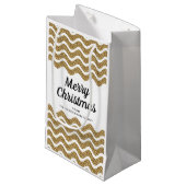 Elegante Faux Gold Glitter Vrolijk Kerstfeest Klein Cadeauzakje (Voorkant Gekanteld)