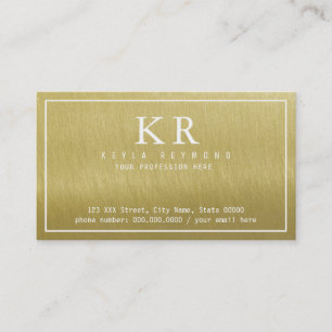 Elegante Faux Gold / Golden chique presentatie Visitekaartje