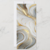 Elegante Faux Gold Grey Wit Marmerled Wedding Menu Kaart (Achterkant)