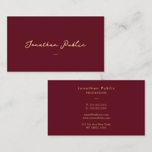 Elegante Faux Gold handgeschreven scripttekst Visitekaartje