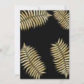 Elegante Faux Gold Leaf Bracken Bruiloft Kaart (Achterkant)