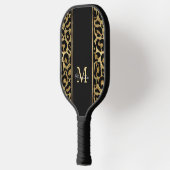 Elegante Faux Gold Leopard Animal Print gepersonal Pickleball Paddle (Links)