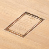 Elegante Faux Gold Lijst Monogram Huwelijk Clear Acryl Uitnodigingen (Laagn)