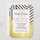 Elegante Faux Gold Paint Strokes & Stripes Patroon Kaart (Voorkant)