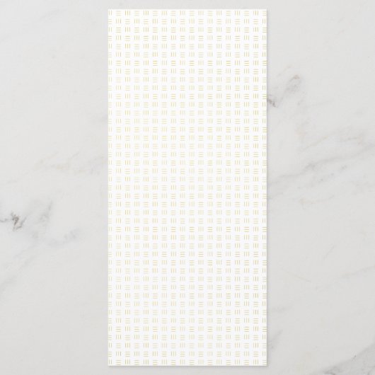 Elegante Faux Gold Palm Bruiloft Menu (Achterkant)