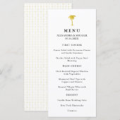 Elegante Faux Gold Palm Bruiloft Menu (Voorkant / Achterkant)