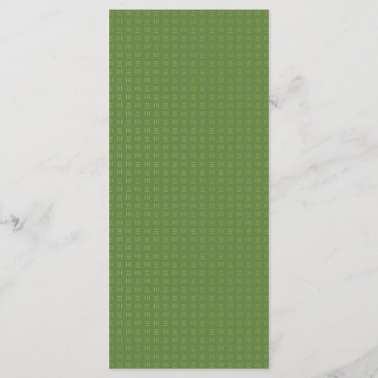 Elegante Faux Gold Palm Bruiloft Menu | Groen (Achterkant)