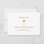 Elegante Faux Gold Palm Tree receptie | Groen Kaart (Voorkant)
