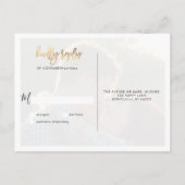 Elegante Faux Gold RSVP-Briefkaarten Aankondigingskaart (Achterkant)