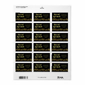 Elegante Faux Gold Vines Mailing Adresetiketten Etiket (Full Sheet)