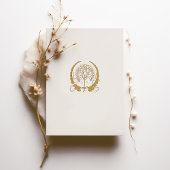 Elegante Faux Gold & Wit Islamitische bruiloft Kaart