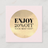 Elegante Faux Golden Roos Salon Coupon (Voorkant)