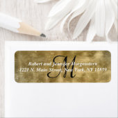 Elegante Faux Golf Folie Monogram Adresetiketten Etiket (Insitu)